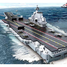 Load image into Gallery viewer, 3094PCS Military WW2 Large PLA Navy Liaoning Class 001 Aircraft Carrier Figure Model Toy Building Block Brick Gift Kids