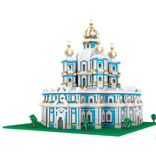 Load image into Gallery viewer, 3737PCS Architecture Smolny Monastery Cathedral Church Saint Petersburg Russia Model Building Block Brick Toy Display Gift Set Kids New Compatible Lego