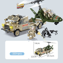 Load image into Gallery viewer, 333PCS Military WW2 Gyroplane Truck Figure Model Toy Building Block Brick Gift Kids