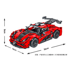 Load image into Gallery viewer, 1505PCS MOC Technic Red Super Racing Sports Car Model Toy Building Block Brick Gift Kids Compatible Lego 1:14