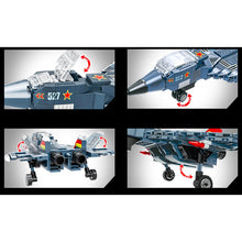 Load image into Gallery viewer, 352PCS Military WW2 J-15 Flying Shark Flanker Air Fighter Figure Model Toy Building Block Brick Gift Kids