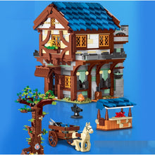 Load image into Gallery viewer, 1724PCS MOC City Street Town Medieval Market Coach Model Building Block Brick Gift Set Kids New Compatible Lego