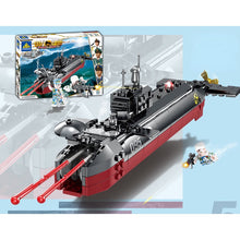 Load image into Gallery viewer, 388PCS Military WW2 Type 095 Nuclear Submarine Figure Model Toy Building Block Brick Gift Kids