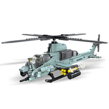 Load image into Gallery viewer, 597PCS MOC Military WW2 AH-1Z Viper Helicopter Figure Model Toy Building Block Brick Gift Kids