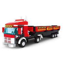 Load image into Gallery viewer, MOC City Container Heavy Goods Transportation Truck Car Vehicle Model Toy Building Block Brick Gift Kids