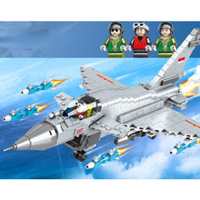 Load image into Gallery viewer, 650PCS Military WW2 J-10 Vigorous Dragon Air Fighter Aircraft Figure Model Toy Building Block Brick Gift Kids Compatible Lego