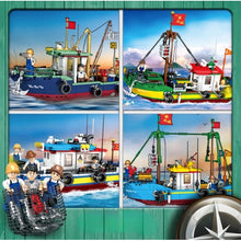 Load image into Gallery viewer, MOC Fishing Boat Figures Model Toy Building Block Brick Gift Kids