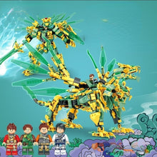 Load image into Gallery viewer, 1618PCS MOC 2in1 Ninja Mecha Gold Dragon Figure Model Toy Building Block Brick Gift Kids Compatible Lego