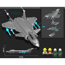 Load image into Gallery viewer, 1621PCS Military WW2 Chengdu J-20 Fire Fang Air Plane Fighter Figure Stand Model Toy Building Block Brick Gift Kids Compatible Lego