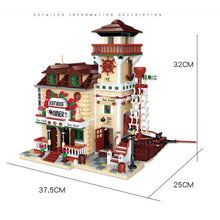 Load image into Gallery viewer, 2237PCS MOC Wharf Pier Boat House Diner Restaurant Model Figure Toy Building Block Brick Gift Kids