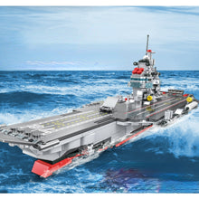 Load image into Gallery viewer, 902PCS Military WW2 USS GeraldR Ford Class CVN-78 Aircraft Carrier Figure Model Toy Building Block Brick Gift Kids