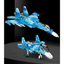 Load image into Gallery viewer, 1040PCS Military WW2 2in1 Sukhoi Su-27 Flanker Air Fighter Plane Figure Model Toy Building Block Brick Gift Kids Compatible Lego