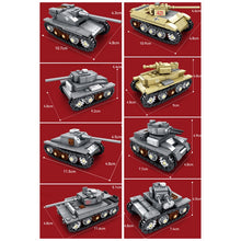 Load image into Gallery viewer, 1165PCS Military WW2 8in1 Land Battle Ship Tank KV-VI Model Toy Building Block Brick Gift Kids Compatible Lego