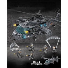 Load image into Gallery viewer, 1084PCS Military WW2 2in1 WZ-20 Helicopter V-22 Osprey Figures Model Toy Building Block Brick Gift Kids Compatible Lego
