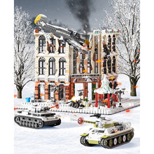 Load image into Gallery viewer, 3700PCS Military WW2 Moscow City Street Defense Simulation Scene Sand Table Tank Fighter Model Toy Building Block Brick Gift Kids