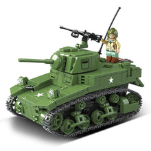 Load image into Gallery viewer, 601PCS Military WW2 M3A1 Stuart Light Tank Figure Model Toy Building Block Brick Gift Kids
