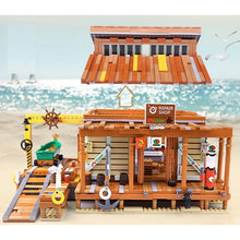 Load image into Gallery viewer, 2027PCS MOC Shipyard Fishing Boat Repair Shop Model Figures Toy Building Block Brick Gift Kids Compatible Lego