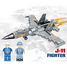 Load image into Gallery viewer, 424PCS Military WW2 J-11 Shenyang Air Fighter Aircraft Figure Model Toy Building Block Brick Gift Kids