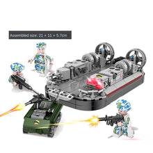 Load image into Gallery viewer, 393PCS Military WW2 Type 726 LCAC Yuyi Class Air Cushion Landing Craft Figure Model Toy Building Block Brick Gift Kids Compatible Lego