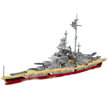 Load image into Gallery viewer, 1608PCS Military WW2 KMS Bismarck Class Battleship Model Toy Building Block Brick Gift Kids Compatible Lego Display