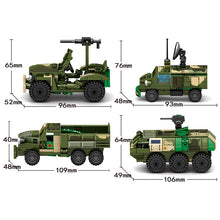 Load image into Gallery viewer, 856PCS Military WW2 8in1 DF-17 Ballistic Missile Truck Figure Model Toy Building Block Brick Gift Kids