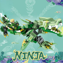 Load image into Gallery viewer, 328PCS MOC Ninja Azure Green Dragon Figure Model Toy Building Block Brick Gift Kids Compatible Lego