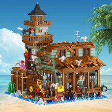 Load image into Gallery viewer, 1881PCS Micro Mini City Street Fishing Village Cabin House Pier Figure Model Toy Building Block Brick Gift Kids