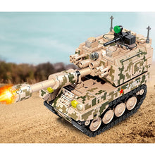 Load image into Gallery viewer, 476PCS MOC Military WW2 PLZ-05 Self Propelled Howitzer Tank Figure Model Toy Building Block Brick Gift Kids