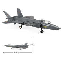 Load image into Gallery viewer, 270PCS Military J-20 Heavy Air Fighter Plane Model Building Block Brick Toy Gift Set Kids New