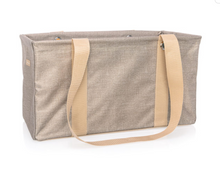 Load image into Gallery viewer, Thirty One MEDIUM UTILITY beach Picnic tote storage laundry Bag 31 gift in Frosted Gold Metallic