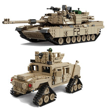 Load image into Gallery viewer, 1463PCS Military 2 in 1 M1A2 Main Battle Tank Abrams MBT Hummer Building Block Brick Model Toy Figure Gift Set Kids New Compatible with Lego