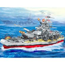Load image into Gallery viewer, 918PCS MOC Military WW2 Aegis Cruiser Battle Ship Model Toy Building Block Brick Gift Kids