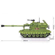 Load image into Gallery viewer, 979PCS MOC Military WW2 2s19 Self-Propelled Howitzer Tank Figure Model Toy Building Block Brick Gift Kids Compatible Lego

