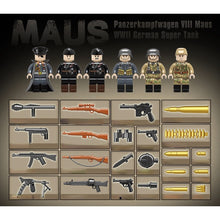 Load image into Gallery viewer, 2930PCS MOC Military WW2 MAUS Panzer Panzerkampfwagen VIII German Tank Figure Model Toy Building Block Brick Gift Kids Compatible Lego