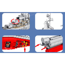 Load image into Gallery viewer, 1712PCS Military WW2 Iowa Class Battleship Ship US Model Toy Building Block Brick Gift Kids Compatible Lego