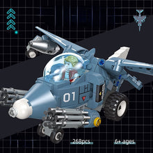 Load image into Gallery viewer, 268PCS MOC Military WW2 Pull Back Slug Flyer Air Fighter Plane Figure Model Toy Building Block Brick Gift Kids