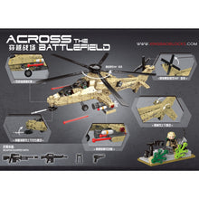 Load image into Gallery viewer, 749PCS Military WW2 Z-10 Fiery Thunderbolt Helicopter Figure Model Toy Building Block Brick Gift Kids