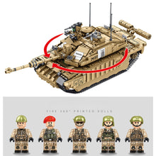 Load image into Gallery viewer, 1687PCS Military WW2 Challenger II Main Battle Tank Figure Model Toy Building Block Brick Gift Kids Compatible Lego 1:28