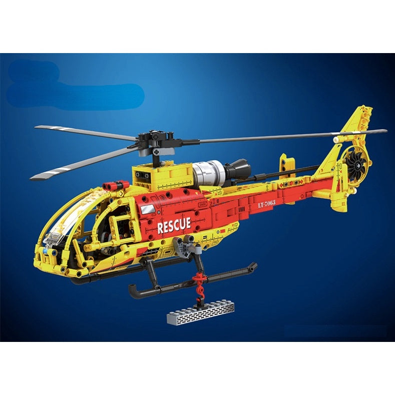 レゴ風　テクニック　ヘリコプター　ガゼル 663PCS MOC Technic SA341 Gazelle Rescue Helicopter Model Toy