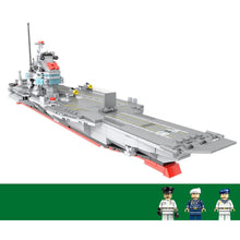 Load image into Gallery viewer, 902PCS Military WW2 USS GeraldR Ford Class CVN-78 Aircraft Carrier Figure Model Toy Building Block Brick Gift Kids