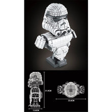 Load image into Gallery viewer, MOC Star War Hunter Trooper Darth Lord Bust Figure Model Toy Building Block Brick Gift Kids