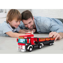 Load image into Gallery viewer, MOC City Container Heavy Goods Transportation Truck Car Vehicle Model Toy Building Block Brick Gift Kids