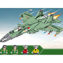 Load image into Gallery viewer, 999PCS Military WW2 J-15 Flying Shark Flanker D Air Fighter Aircraft Figure Model Toy Building Block Brick Gift Kids Compatible Lego