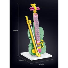 Load image into Gallery viewer, MOC Mini Musical Instrument Guitar Piano Violins Keyboard Lute Model Toy Building Block Brick Gift Kids