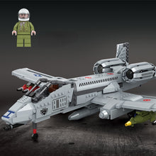Load image into Gallery viewer, 1050PCS Military WW2 Fairchild Republic A-10 Thunderbolt II Hog Figure Model Toy Building Block Brick Gift Kids Compatible Lego