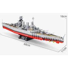 Load image into Gallery viewer, 1731PCS Military Admiral Class Ironclad HMS Hood Battleship Model Toy Building Block Brick Gift Kids Compatible Lego