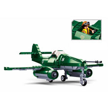Load image into Gallery viewer, 388PCS MOC Military WW2 ME262 Turbo Stormbird German Air Fighter Plane Figure Model Toy Building Block Brick Gift Kids