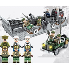 Load image into Gallery viewer, 408PCS Military LCM3 Landing Craft Model Figures Toy Building Block Brick Gift Kids