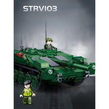 Load image into Gallery viewer, 692PCS Military WW2 STRV-103 Main Tank Figure Model Toy Building Block Brick Gift Kids