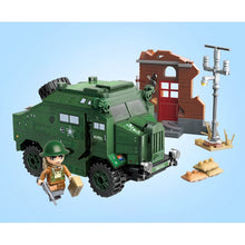 Load image into Gallery viewer, 492PCS Military WW2 Scene Morris C8 Tractor Truck Figure Model Toy Building Block Brick Gift Kids